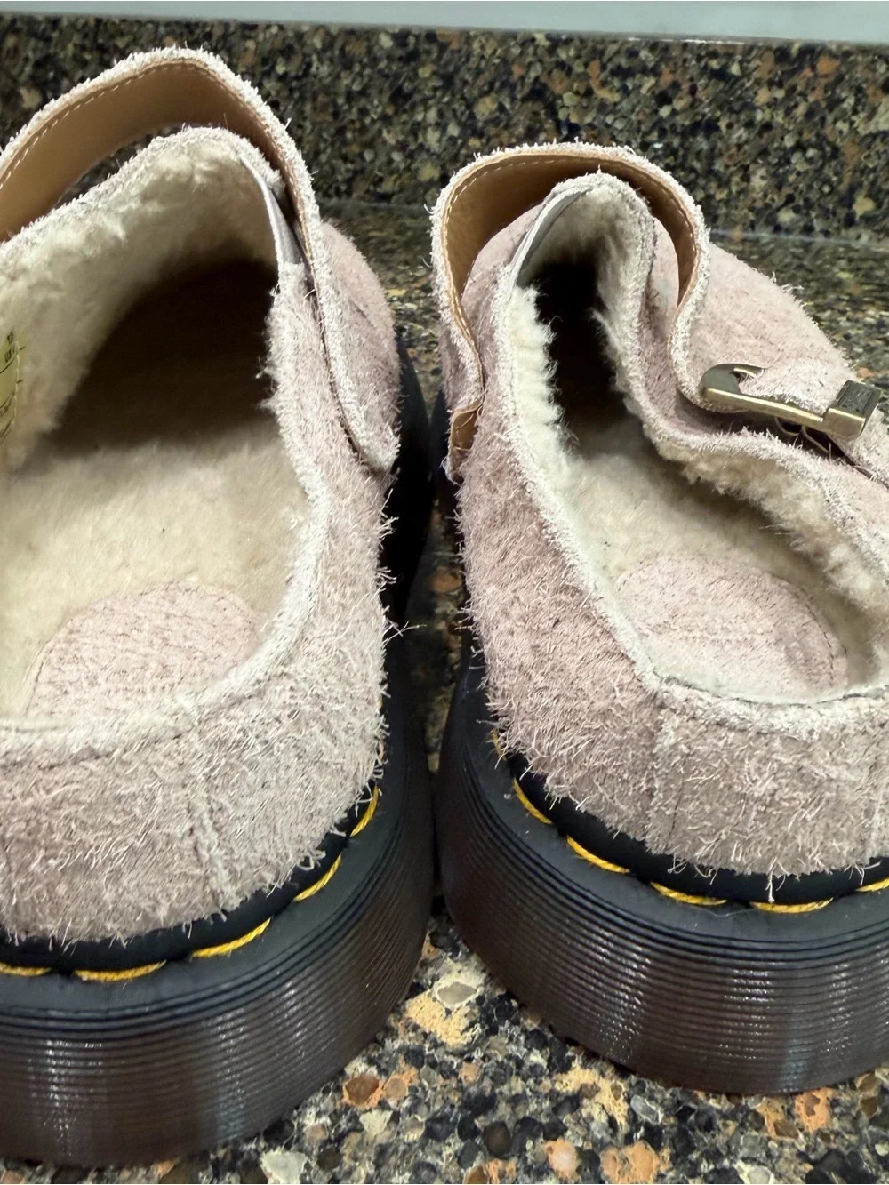 Dr. Martens mens isham Suede Slip-On Clog 12
